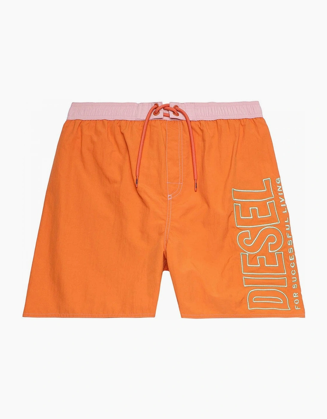 Diesel Men's Orange Bmbx Wave Swim Short,  32/30/31 S