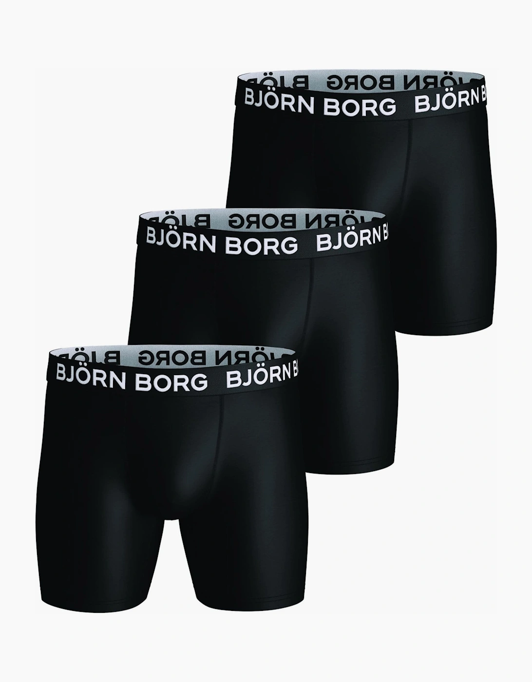 Bjorn Borg Men's Black 3-Pack Performance Boxer Briefs, - : 33/32/32 M