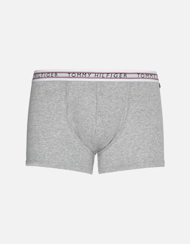 Signature Tape Waistband Trunks, Light Grey Heather