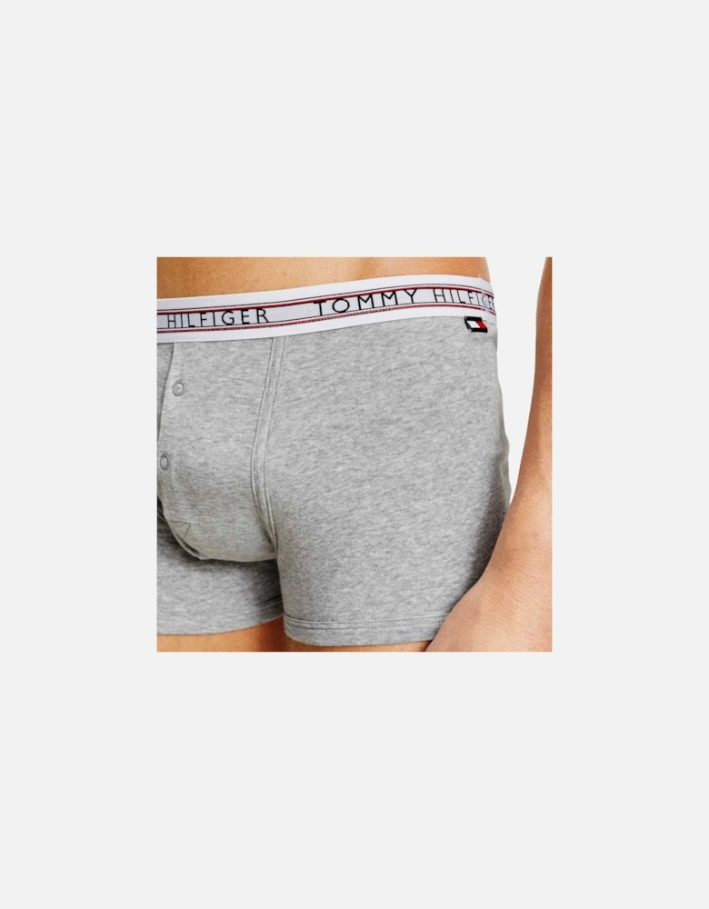 Signature Tape Waistband Trunks, Light Grey Heather