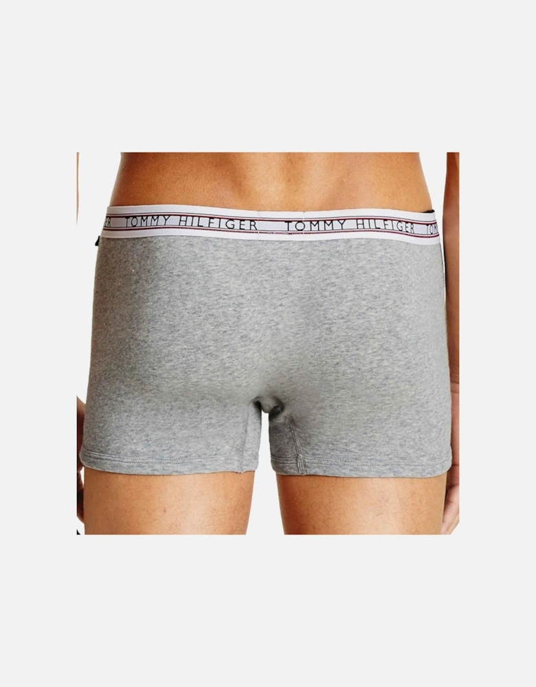 Signature Tape Waistband Trunks, Light Grey Heather