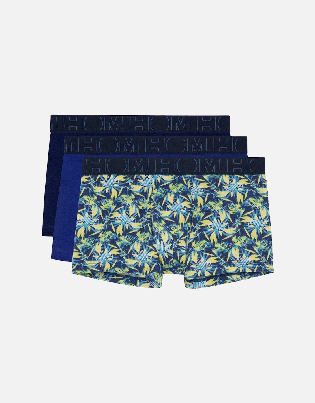 3-Pack Tropical Print Boxer Trunks, Blue/Navy, 6 of 5