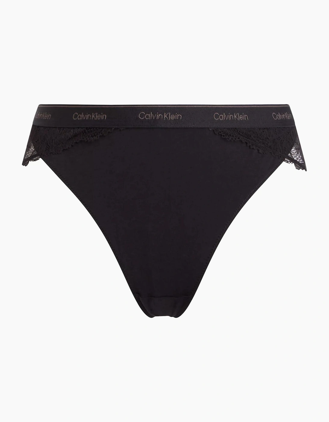 Calvin Klein Women's Black Floral Lace Tanga Brief,  8 Xs