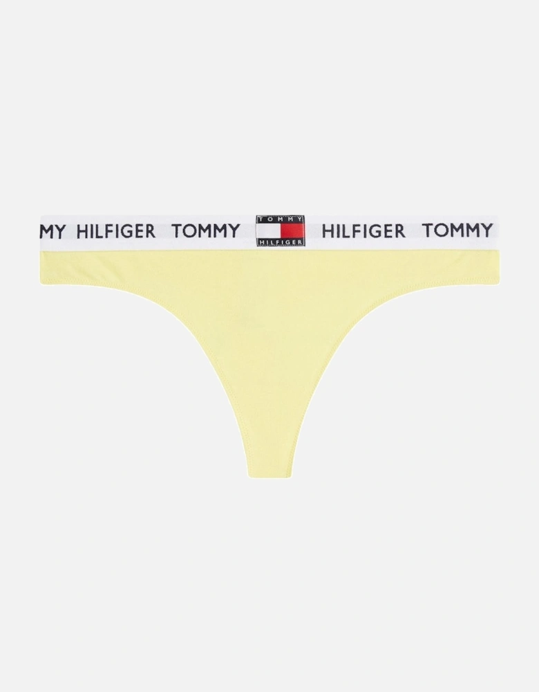 Organic Cotton Logo Thong, Elfin Yellow