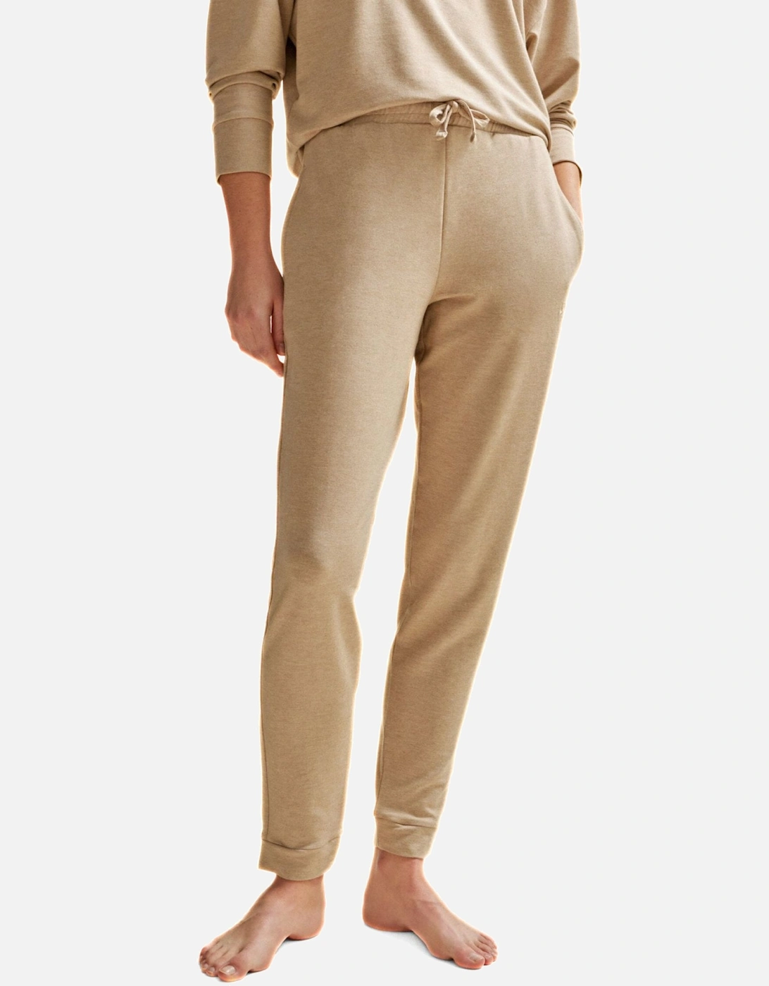 Luxe Modal Loungewear Jogging Bottoms, Medium Beige