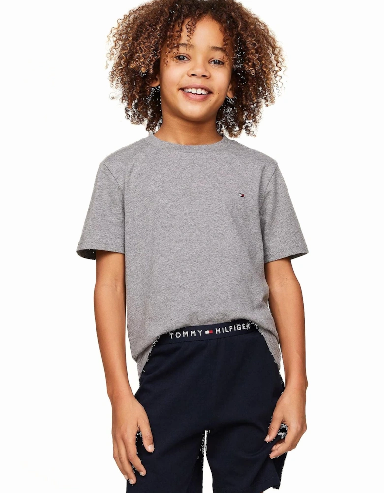 2-Pack Flag Logo Boys T-Shirts, Grey/Black