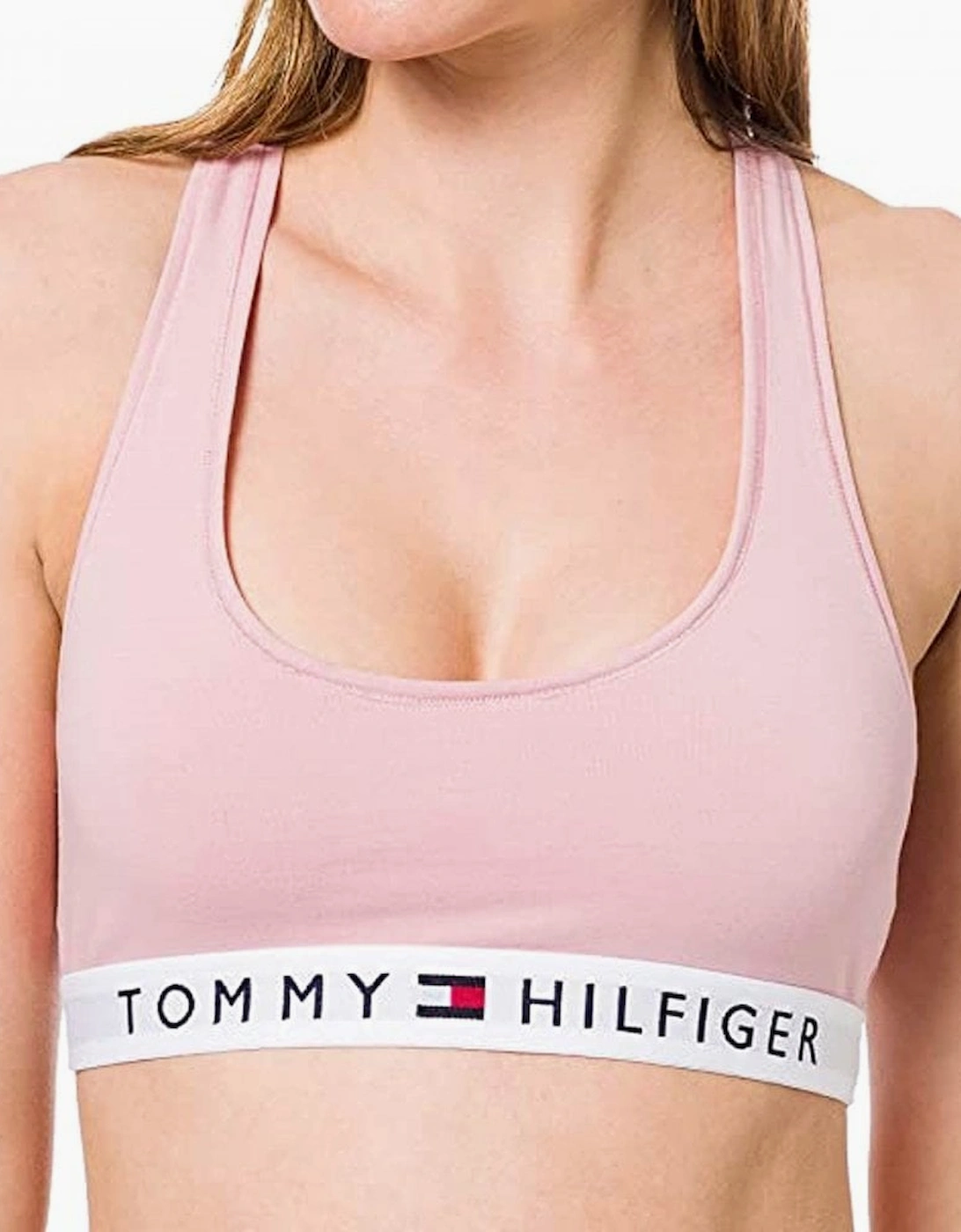 Tommy Hilfiger Women's Original Cotton Bralette, Glacier Pink - Size: 16/18/16