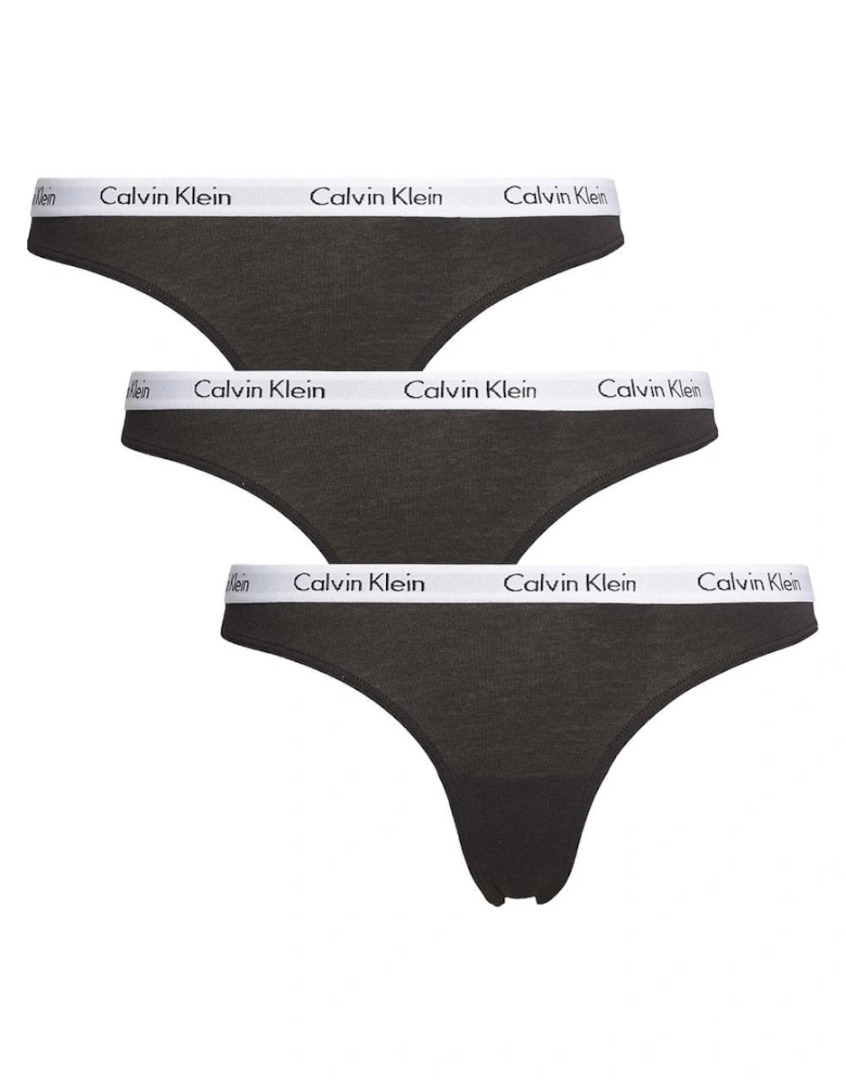 Carousel 3-Pack Thong, Black