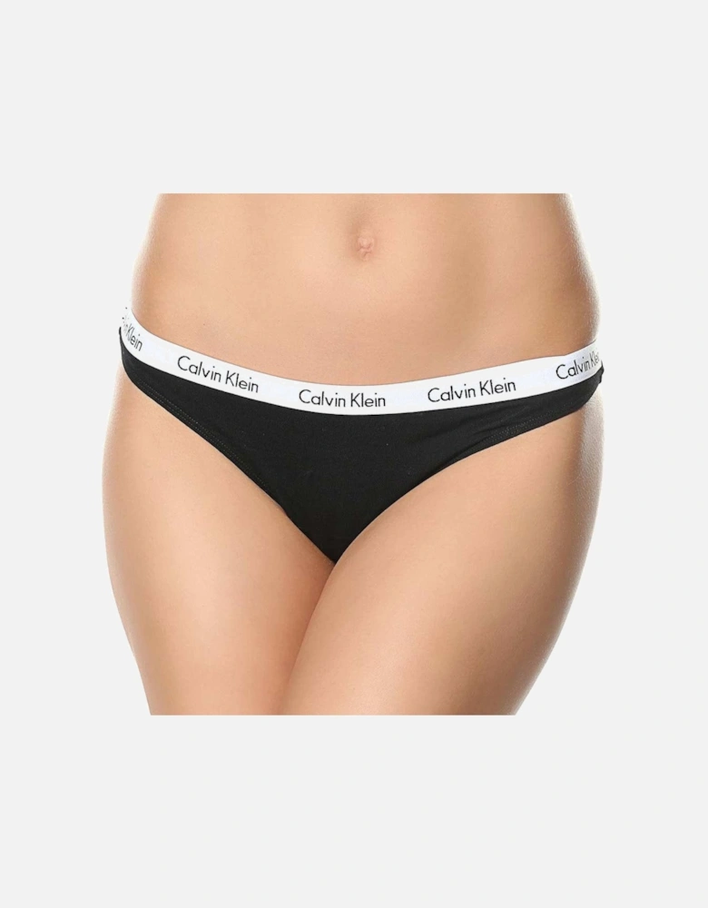 Carousel 3-Pack Thong, Black/White/Black