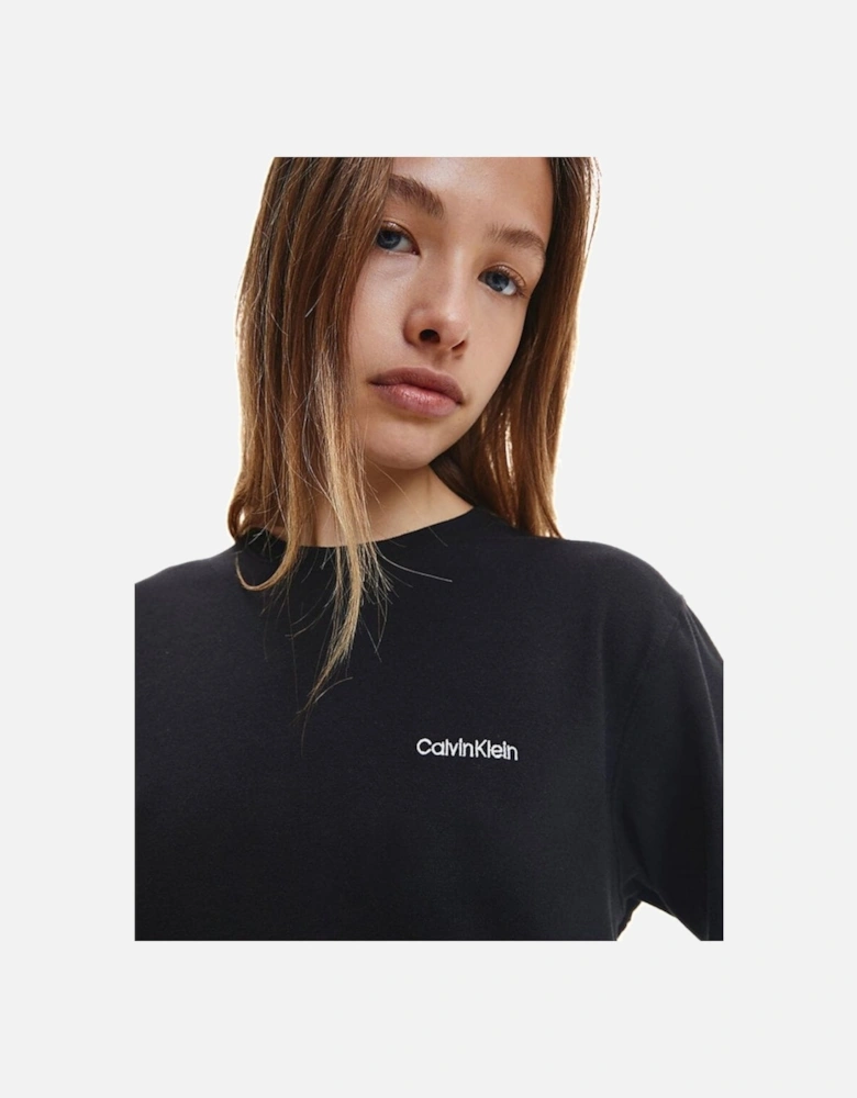 Women's Modern Cotton Lounge Sweatshirt, Black