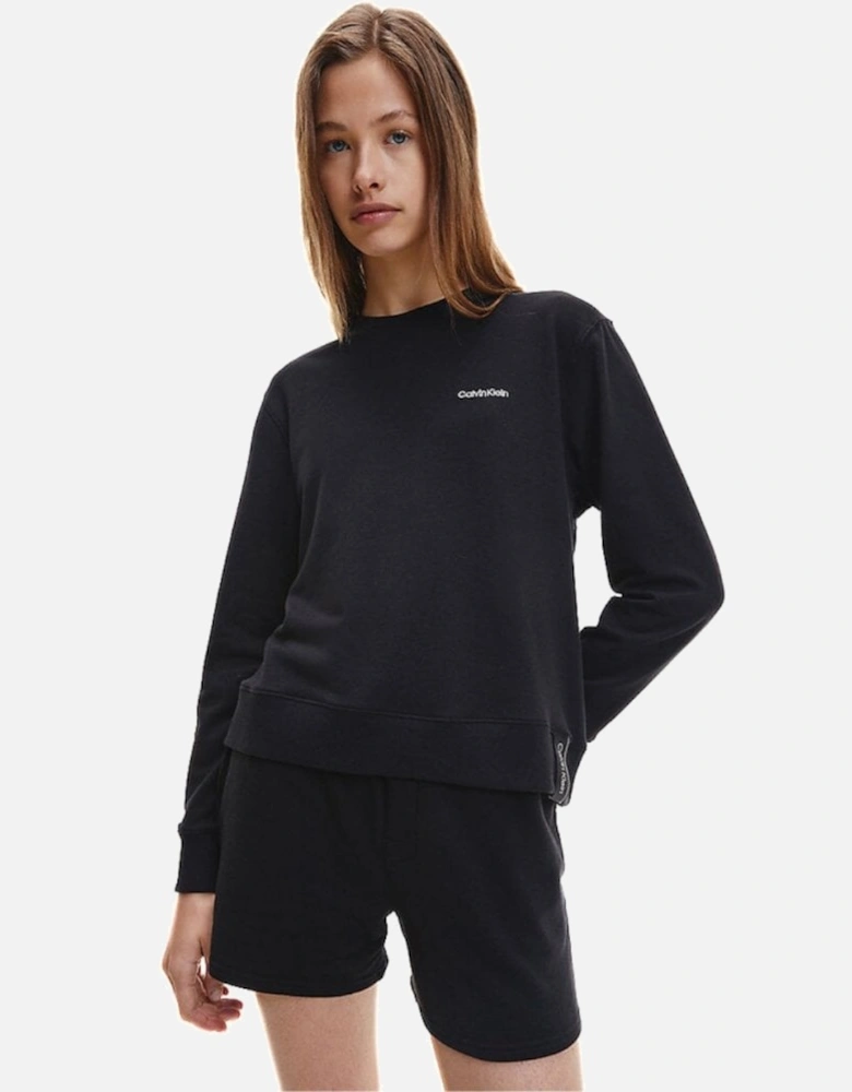 Women's Modern Cotton Lounge Sweatshirt, Black