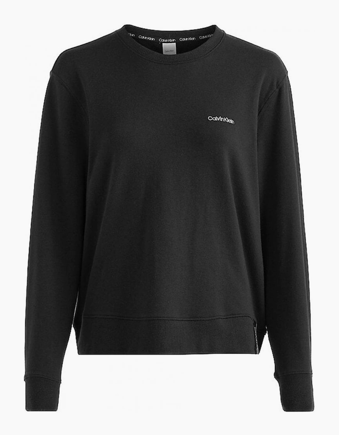 Calvin Klein Women's Black Modern Cotton Lounge Sweatshirt,  14 L