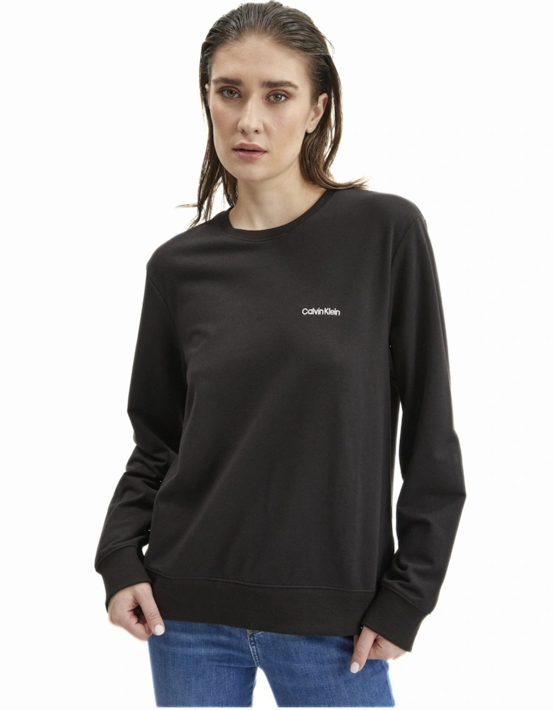 Women's Modern Cotton Lounge Sweatshirt, Black