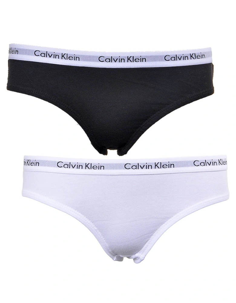 Girls 2-Pack Modern Cotton Bikini Briefs, Black/White