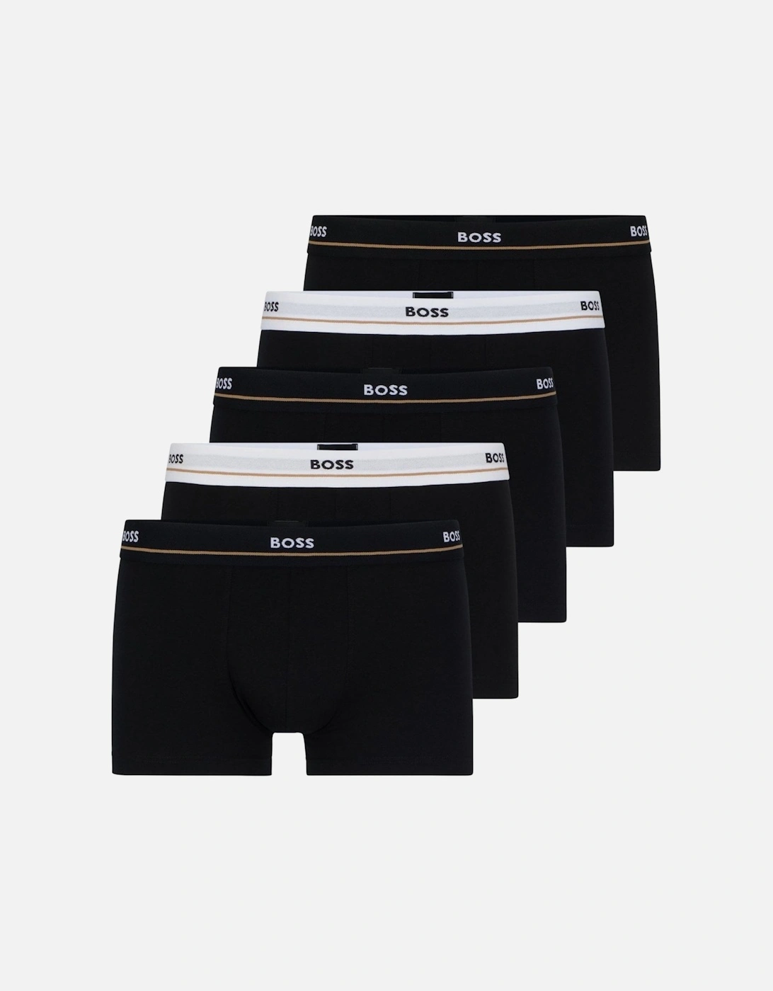 5-Pack Essential Logo Boxer Trunks, Black, 7 of 6