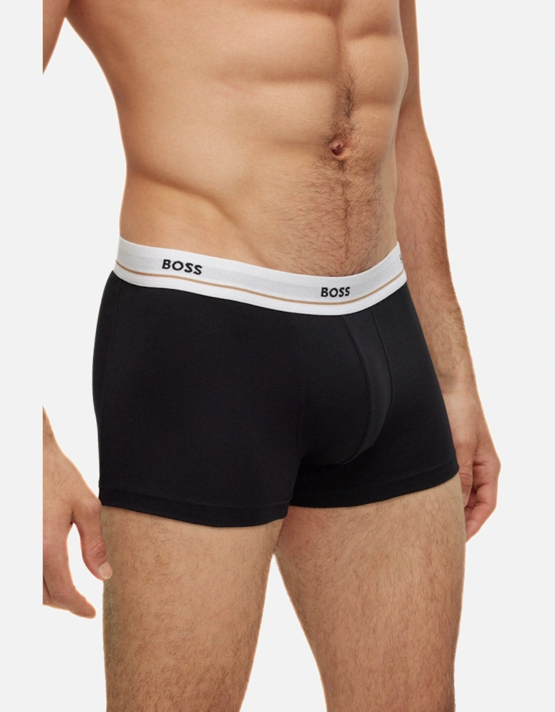 5-Pack Essential Logo Boxer Trunks, Black