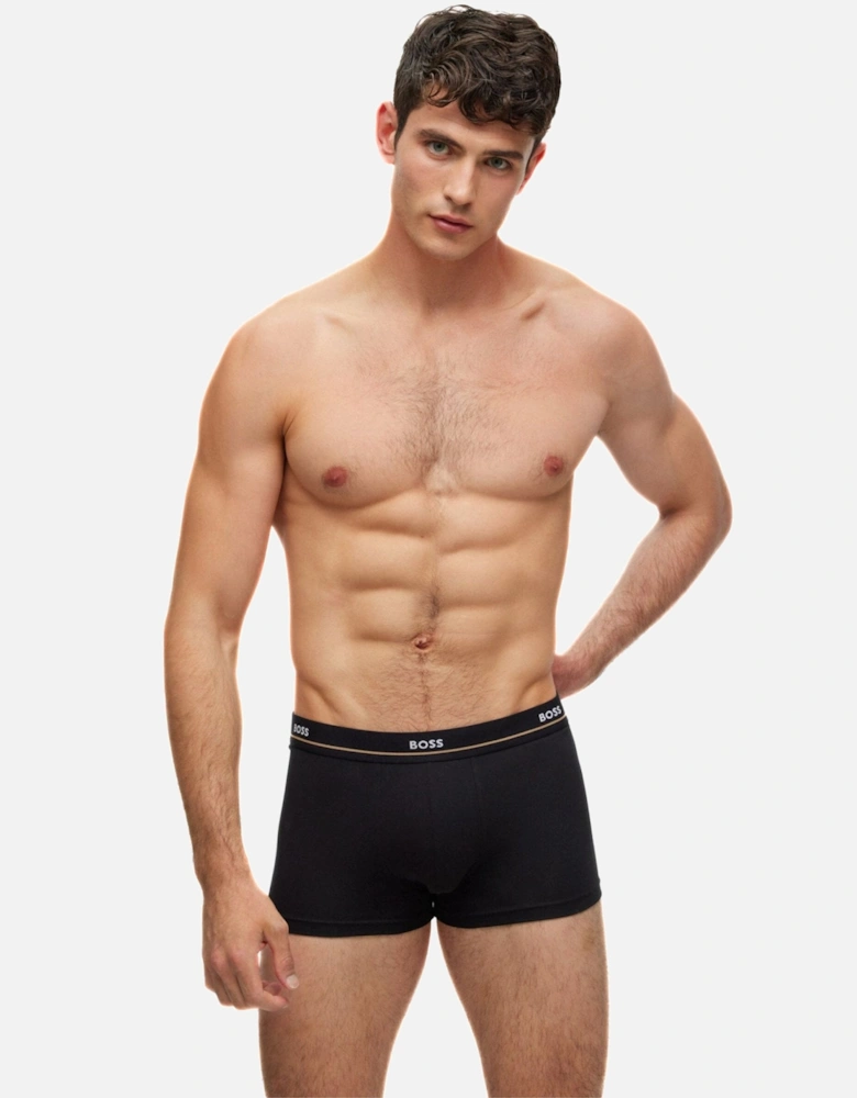 5-Pack Essential Logo Boxer Trunks, Black