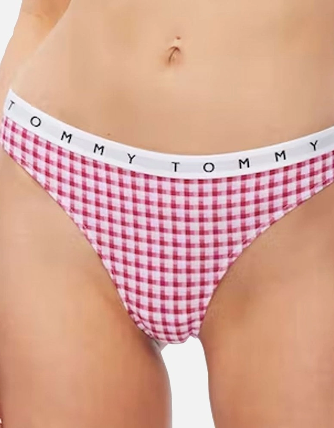 Cotton 3-Pack Thong, Exotic Berry/Gingham/Night Diver