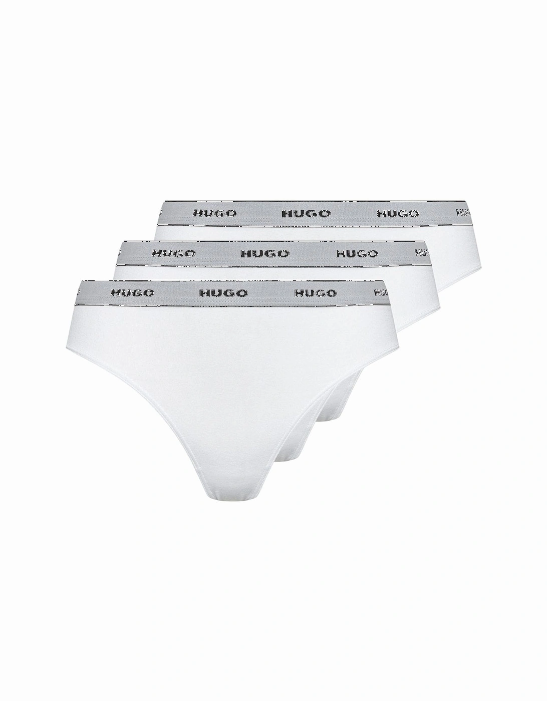 3-Pack Classic Logo Thongs, White, 6 of 5