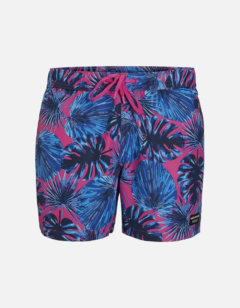 Sylvester Loose Swim Shorts, Garden Fuchsia