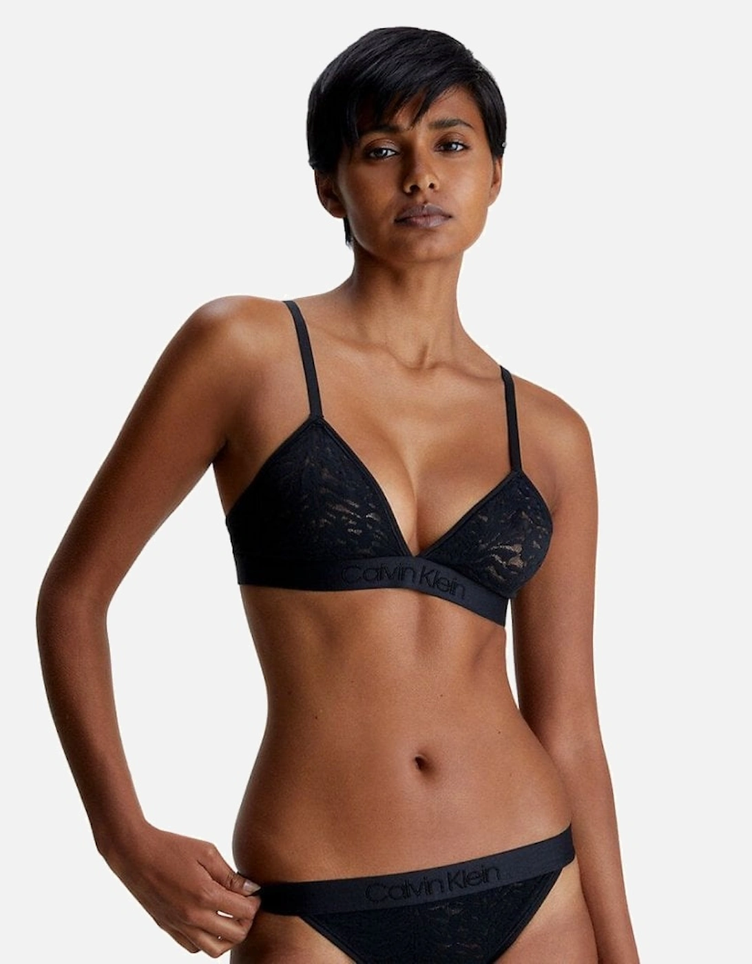 Intrinsic Lace Triangle Bra, Black