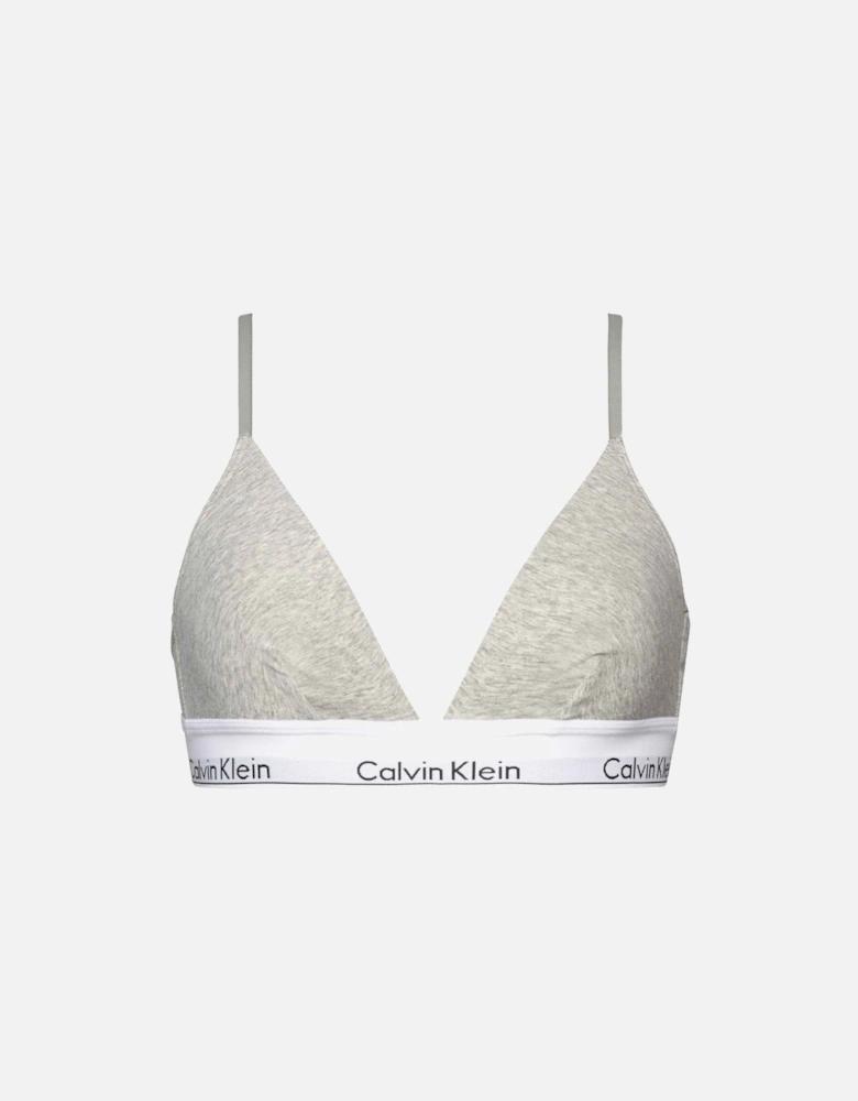 Modern Cotton Triangle Bra, Heather Grey