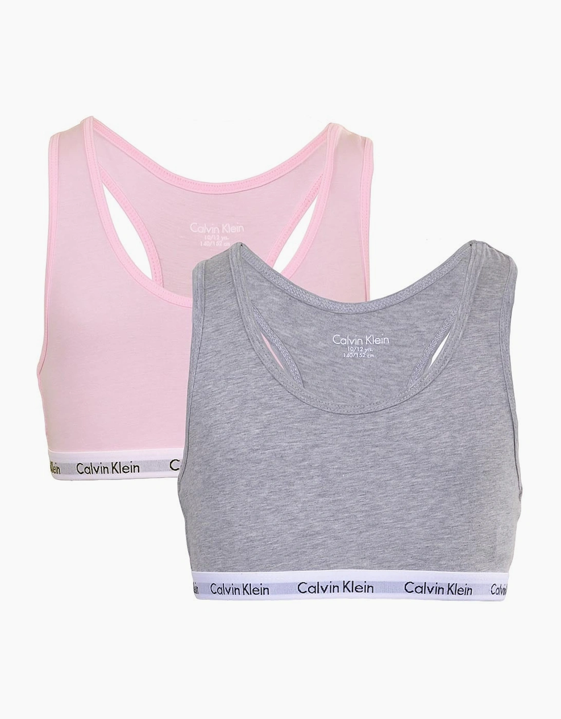 Calvin Klein Calvin Klein Girl's Girls 2 Pack Modern Cotton Bralette, Pink/Grey