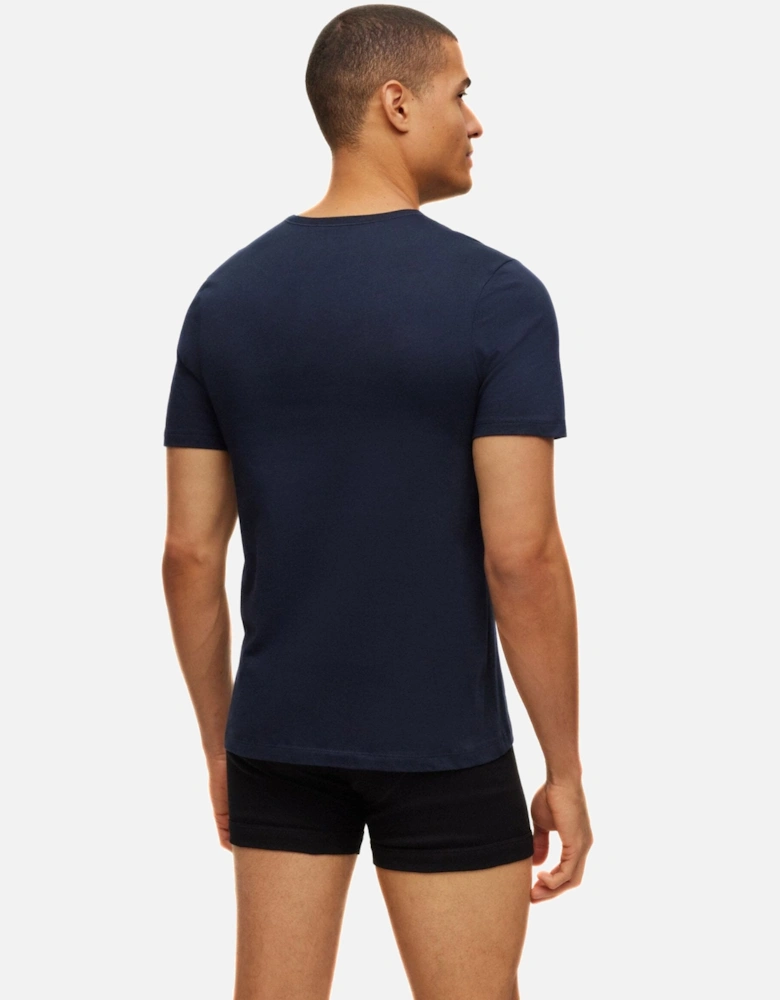 3-Pack Classic-Fit Crew-Neck T-Shirts, Black/White/Navy