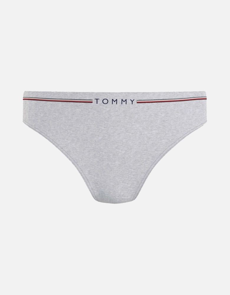 Seamless Logo Curve Thong, Medium Grey Heather