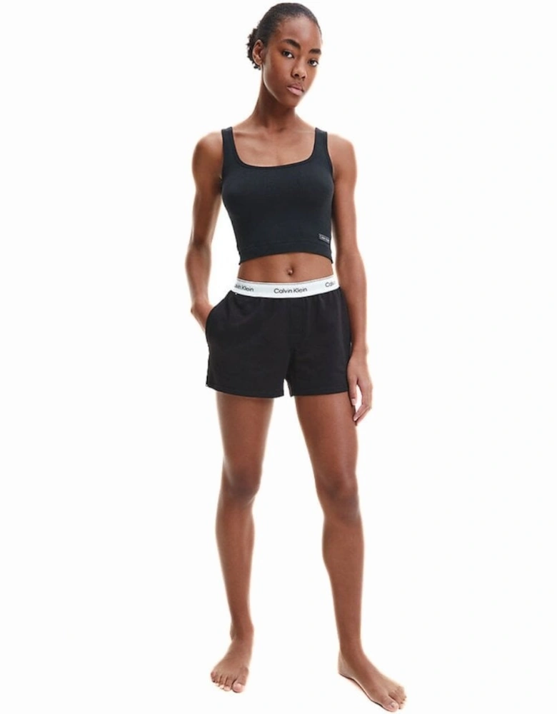 Modern Cotton Lounge Shorts, Black