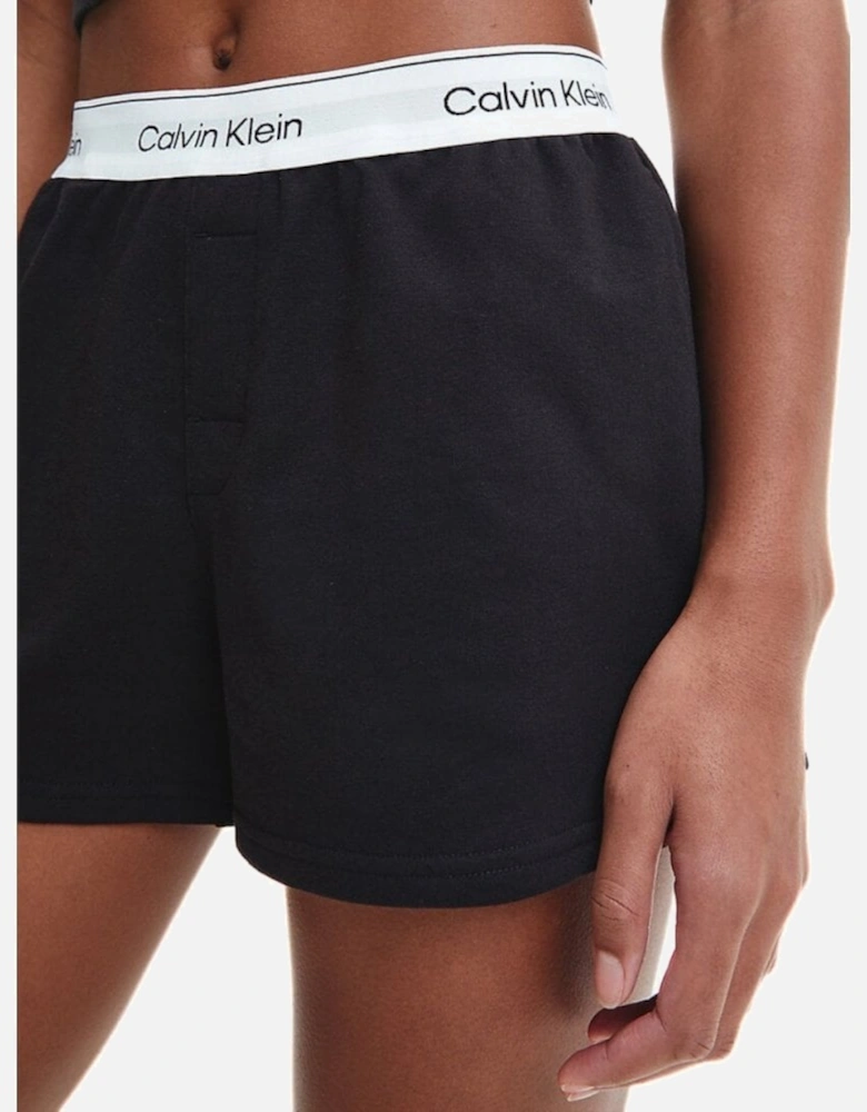 Modern Cotton Lounge Shorts, Black