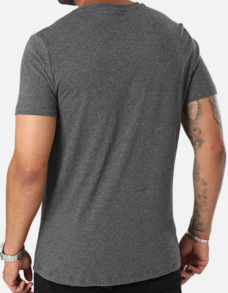 Luxe Cotton 24 Logo T-Shirt, Charcoal Grey