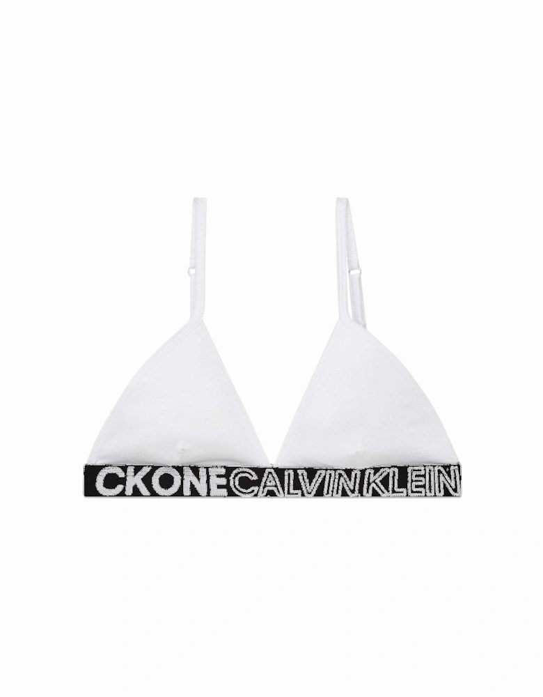 Girls CK One Triangle Bralette, PVH Classic White