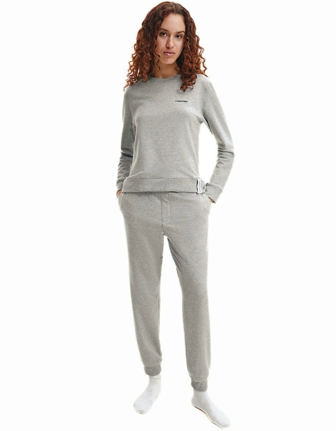 Modern Cotton Lounge Jogging Bottoms, Grey Heather