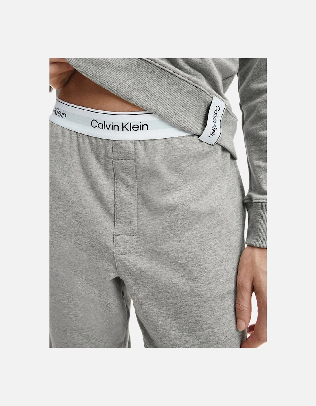 Modern Cotton Lounge Jogging Bottoms, Grey Heather