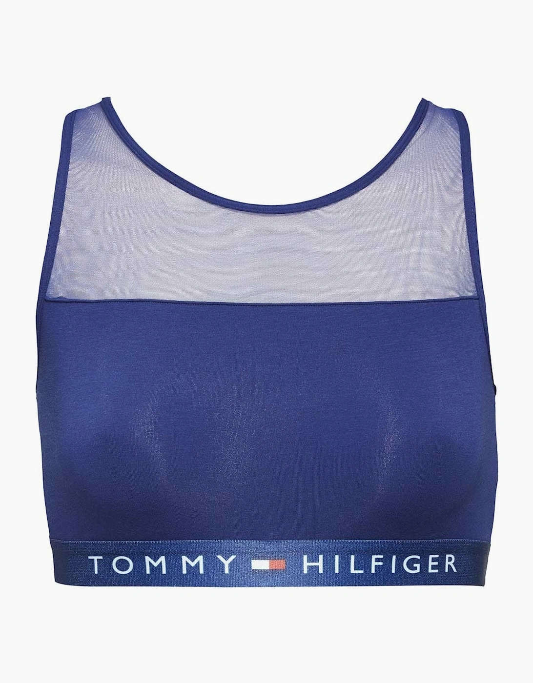 Tommy Hilfiger Tommy Hilfiger Women's Sheer Flex Cotton Bralette, Blue Depths