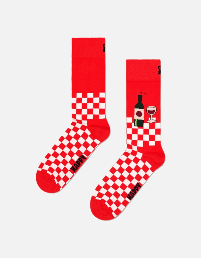 Wine & Dine Socks, Red