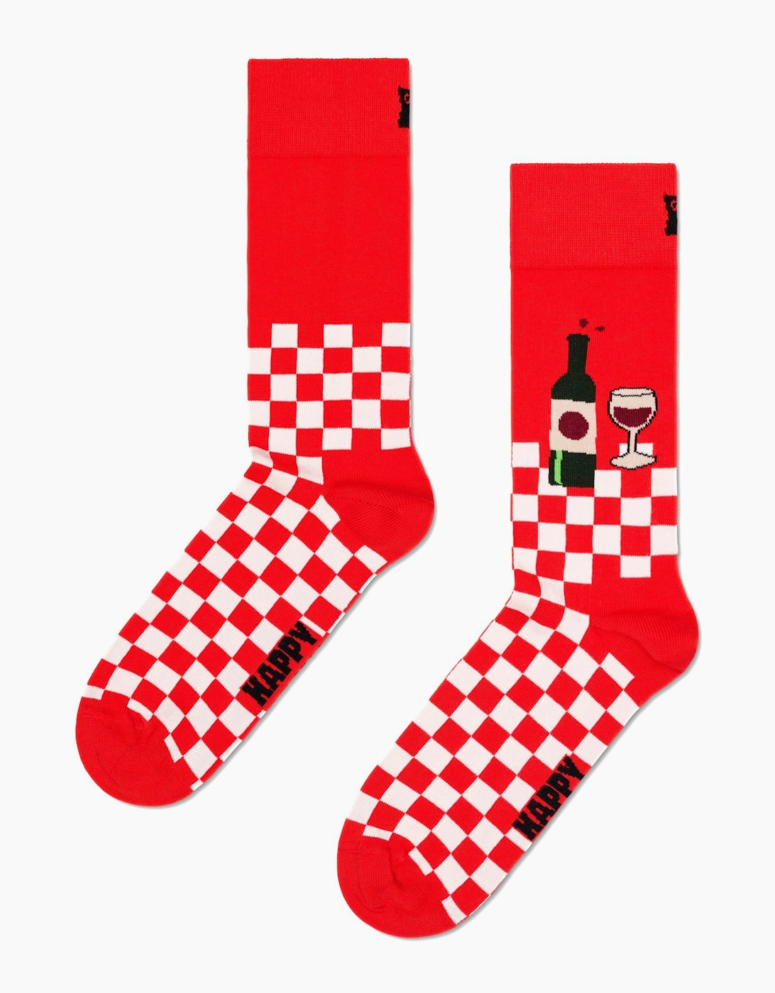 Women's Wine & Dine Socks, Red - Red/Red - Size: 5/4/4.5/7/6.5/6/5.5/3/3.5