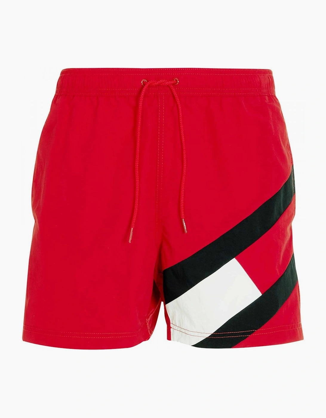 Tommy Hilfiger Men's Slim Fit Medium Drawstring Swim Shorts, Primary Red - Size: 35/34/32