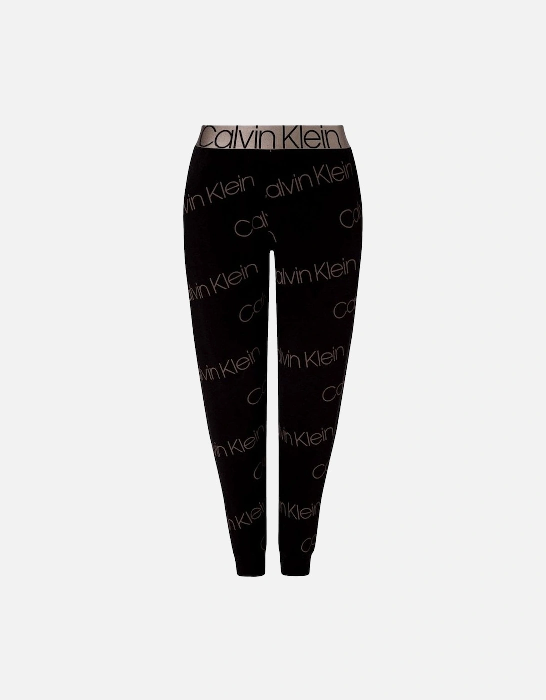 Calvin Klein Women's Icon Lounge Jogger, Diagonal Icon Logo Print/Black - Size: 12