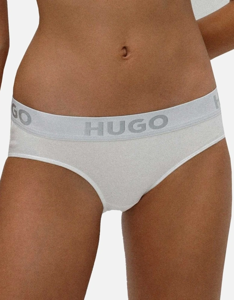 Sporty Logo Brief, White