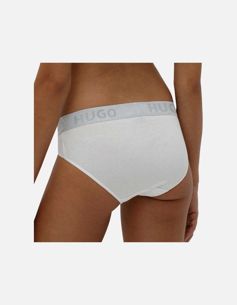 Sporty Logo Brief, White