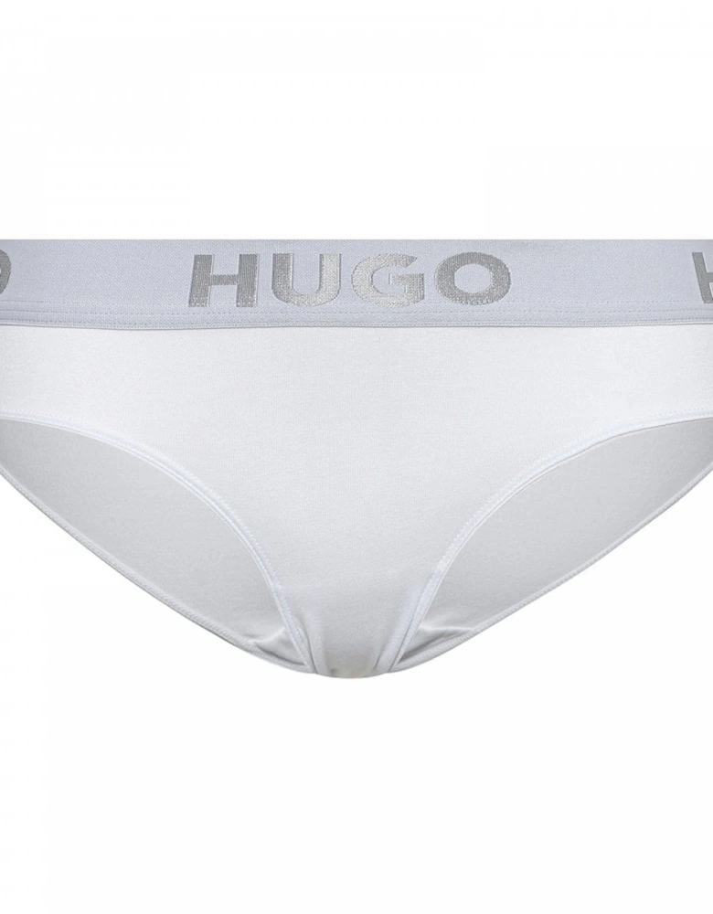 Sporty Logo Brief, White