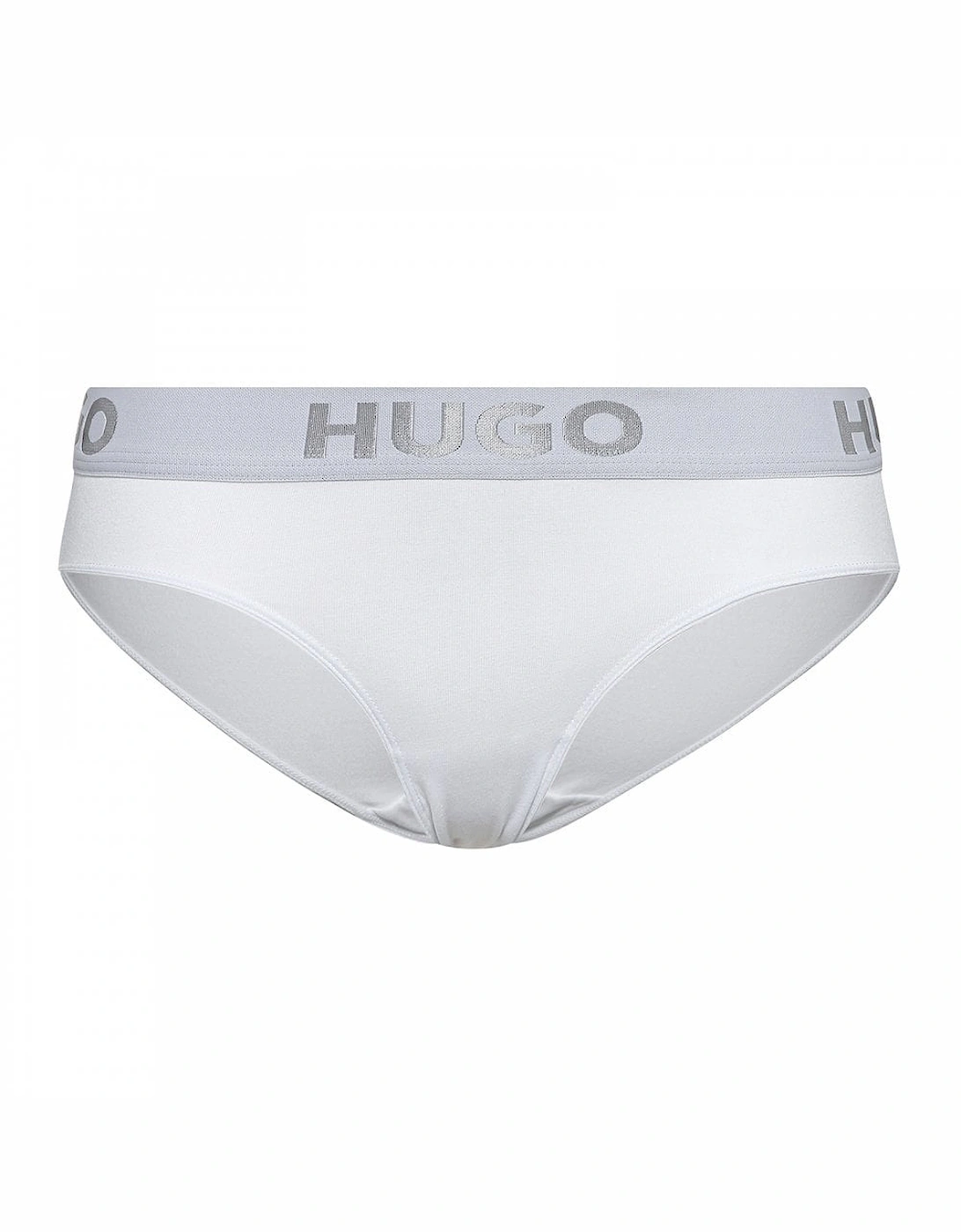 Hugo Boss Women's White Sporty Logo Brief, - Size: 10