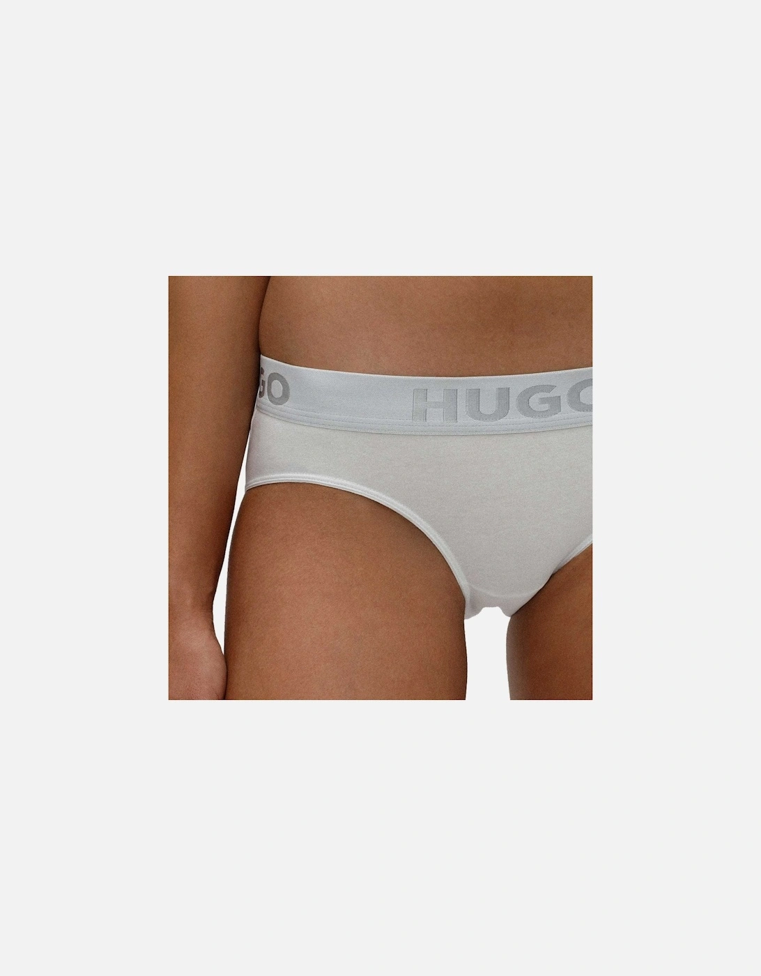 Sporty Logo Brief, White