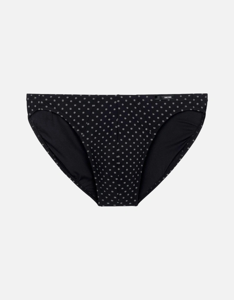 Max Microfiber Comfort Micro Brief, Black Print