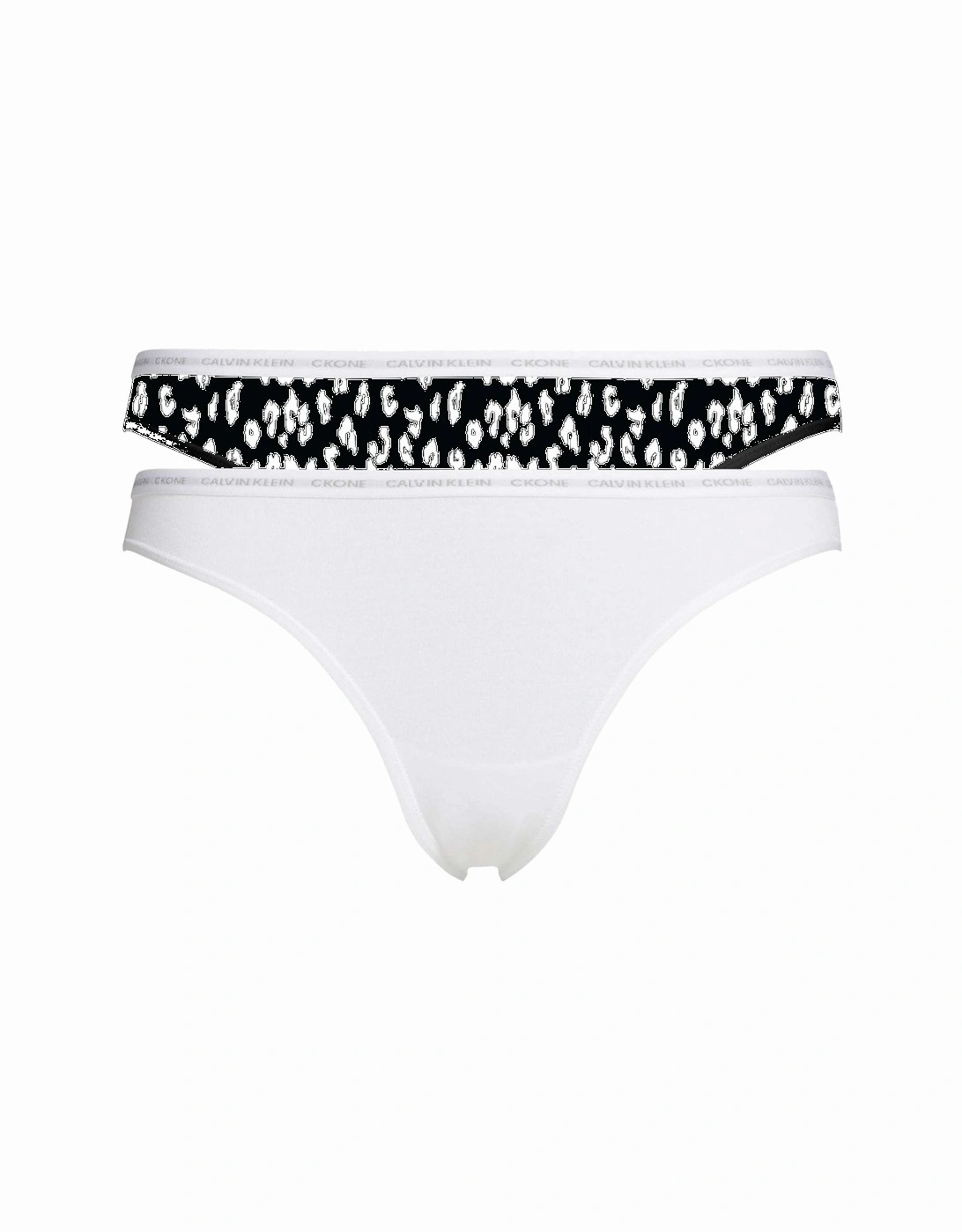 CK One 2-Pack Bikini Brief, White/Savannah/Cheetah Black, 4 of 3