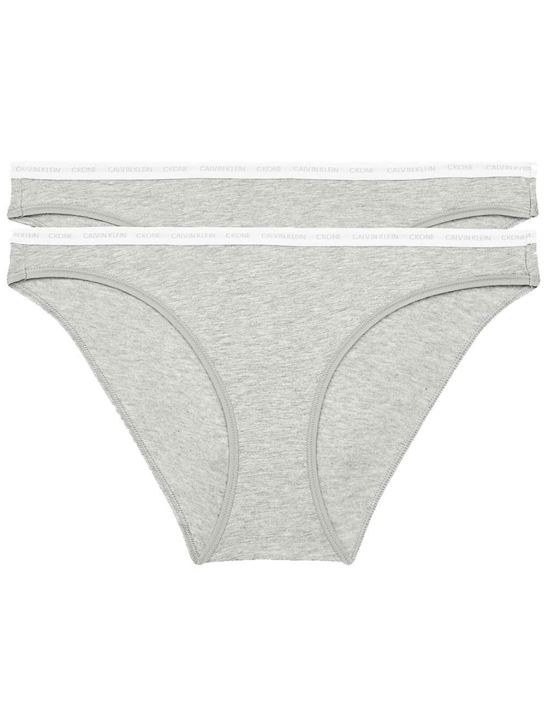 CK One 2-Pack Bikini Brief, Grey