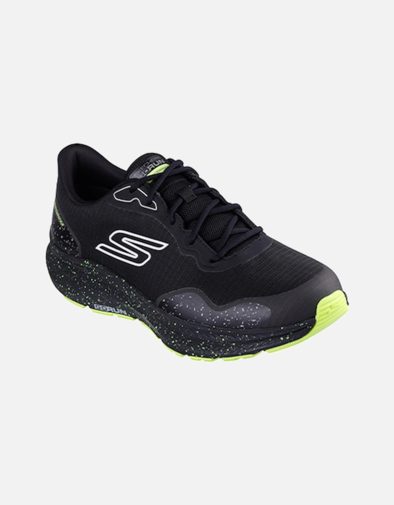 Men's Go Run Consistent 2.0 Piedmont Waterproof Lace Up Trainer Black/Lime