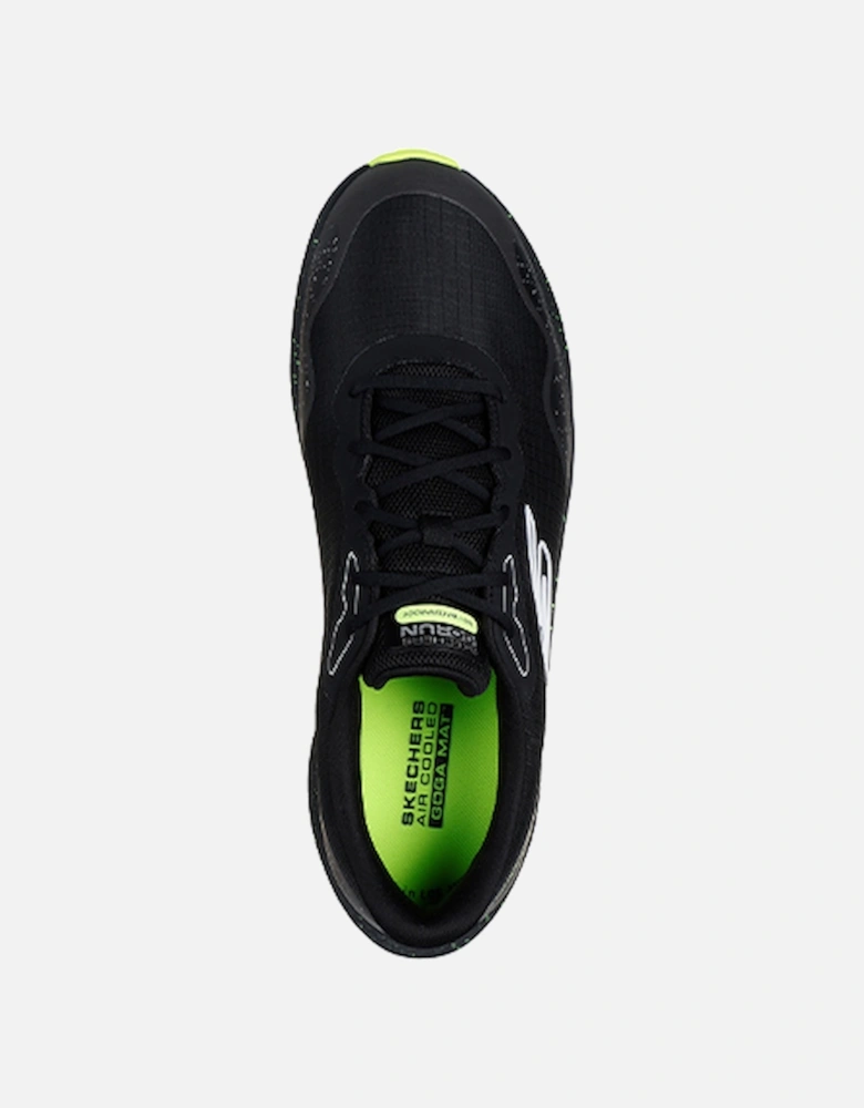 Men's Go Run Consistent 2.0 Piedmont Waterproof Lace Up Trainer Black/Lime